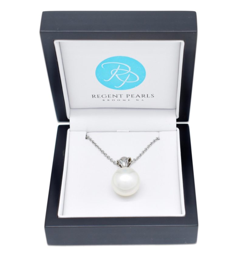 Australian Pearl and Diamond Pendant in display box