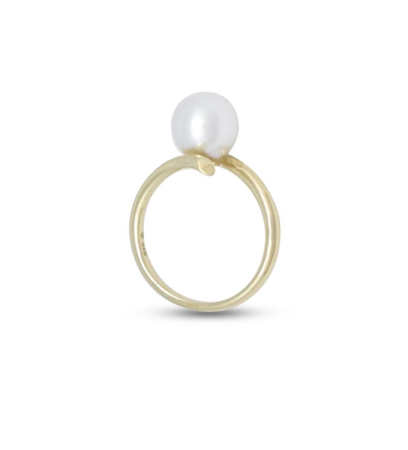 Yellow Gold 8mm Pearl Ring