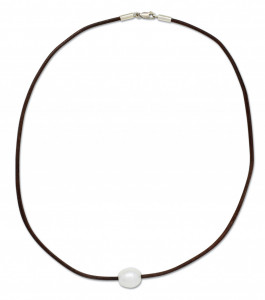 Broome Pearl and Leather Necklace