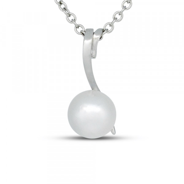 Silver 9mm Pearl Pendant