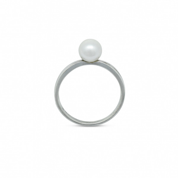 Silver 7mm Pearl Ring