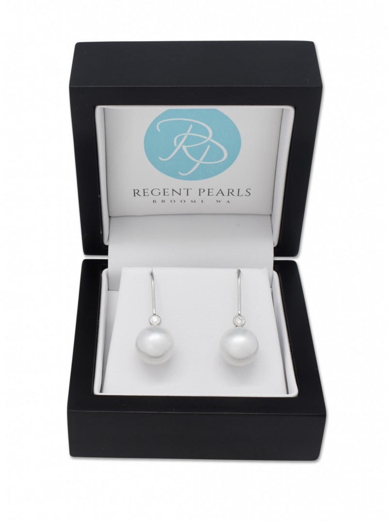 Diamond and Pearl Earrings