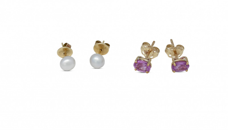 Australian South Sea Pearl and Sapphire Earrings