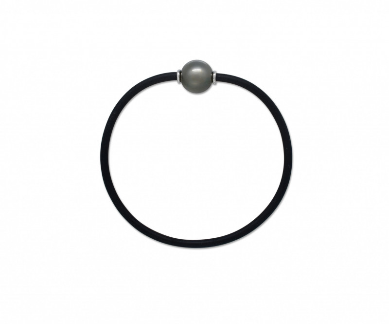 Tahitian Pearl and Neoprene Bracelet